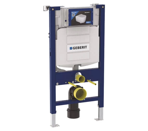 Geberit Duofix Wall Hung 980mm WC Frame Blue And Sigma Concealed Cistern 12cm 1 Geberit Duofix Wall Hung 980mm WC Frame Blue And Sigma Concealed Cistern 12cm