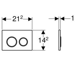 Geberit Kappa21 Plastic 212 X 142mm Dual Flush Plate 11 Geberit Kappa21 Plastic 212 X 142mm Dual Flush Plate -Bathroom Supplie Shop M 2019 7 18 13 3 8 954