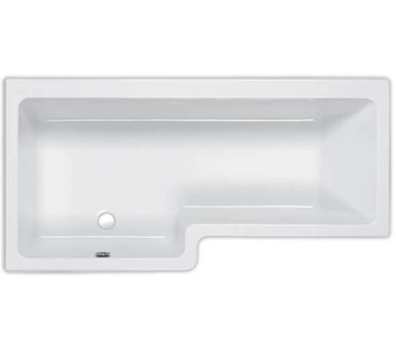 Carron Quantum 5mm Acrylic White L-Shaped Shower Bath 1600 X 700-850mm 3 Carron Quantum 5mm Acrylic White L-Shaped Shower Bath 1600 X 700-850mm - Image 3