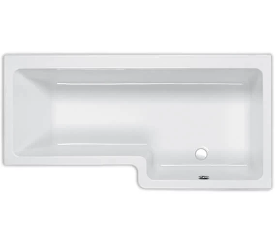 Carron Quantum 5mm Acrylic White L-Shaped Shower Bath 1600 X 700-850mm 2 Carron Quantum 5mm Acrylic White L-Shaped Shower Bath 1600 X 700-850mm - Image 2