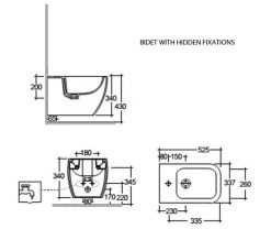 RAK Metropolitan 1 Tap Hole Wall Hung Bidet 525mm Projection 10 RAK Metropolitan 1 Tap Hole Wall Hung Bidet 525mm Projection -Bathroom Supplie Shop M 2020 3 18 14 41 49 276