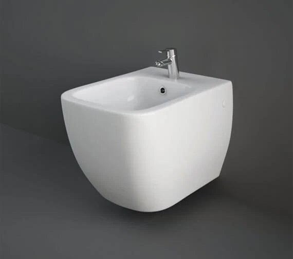 RAK Metropolitan 1 Tap Hole Wall Hung Bidet 525mm Projection 5 RAK Metropolitan 1 Tap Hole Wall Hung Bidet 525mm Projection - Image 5