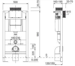 Crosswater 500mm Wide WC Support Frame With Dual Flush Cistern 9 Crosswater 500mm Wide WC Support Frame With Dual Flush Cistern -Bathroom Supplie Shop M 2020 3 2 14 22 56 274