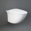 RAK Sensation Wall Hung White Rimless WC Pan With Urea Soft Close Seat