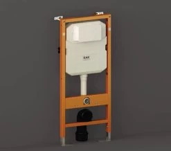 RAK 12cm Front Flush Concealed Cistern And Frame For Wall Hung Pan - Frame Height 114cm