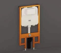 RAK Ecofix 8cm Slimline Front Flush Concealed Cistern And Frame For Wall Hung Pan - Frame Height 114cm
