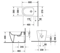 Duravit Me-By-Starck 360mm X 600mm Floor Standing Bidet -Bathroom Supplie Shop M700 2020 10 2 9 36 18 743