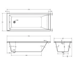 Aqua Medici Square Straight Single Ended Whirlpool Bath -Bathroom Supplie Shop M700 2020 10 24 10 15 26 481