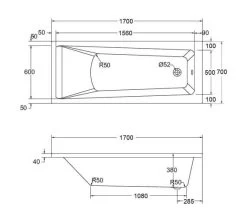 Aqua Atlanta Square Single Ended Whirlpool Bath -Bathroom Supplie Shop M700 2020 10 24 12 16 6 687