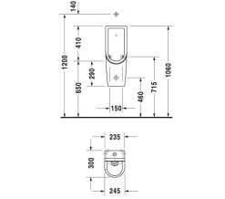 Duravit Starck 3 Rimless Urinal 245 X 300mm -Bathroom Supplie Shop M700 2020 10 6 9 59 8 477