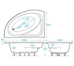 Aqua Orlah 1500 X 1040mm Offset Corner Whirlpool Bath -Bathroom Supplie Shop M700 2020 11 2 11 48 51 600 1