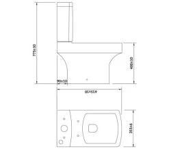 Joseph Miles Denza White Close Coupled WC Pan With Cistern 6 Joseph Miles Denza White Close Coupled WC Pan With Cistern -Bathroom Supplie Shop M700 2020 8 3 7 30 57 403