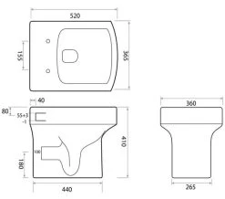 Joseph Miles Denza White Back To Wall WC Pan 5 Joseph Miles Denza White Back To Wall WC Pan -Bathroom Supplie Shop M700 2020 8 4 9 23 42 973