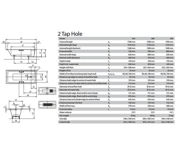 Kaldewei Ambiente Puro 1700mm Single Ended Steel Bath White 3 Kaldewei Ambiente Puro 1700mm Single Ended Steel Bath White - Image 3