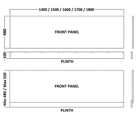 Nuie Athena Standard Bath Front Panel And Plinth 3 Nuie Athena Standard Bath Front Panel And Plinth - Image 3