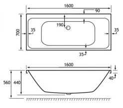 Joseph Miles Malin White 5mm Acrylic Bath - Double Ended -Bathroom Supplie Shop M700 2021 11 27 7 57 14 484