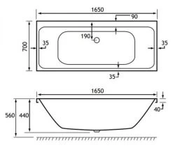 Joseph Miles Malin White 5mm Acrylic Bath - Double Ended -Bathroom Supplie Shop M700 2021 11 27 7 57 27 228