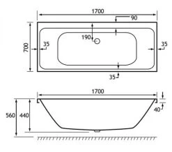 Joseph Miles Malin Beauforte Reinforced White Bath - Double Ended -Bathroom Supplie Shop M700 2021 11 27 7 57 40 198 1