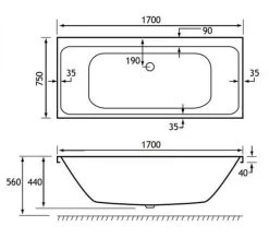 Joseph Miles Malin White 5mm Acrylic Bath - Double Ended -Bathroom Supplie Shop M700 2021 11 27 7 57 52 245