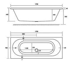Joseph Miles Biscay Beauforte Reinforced Double Ended Straight Edge White Bath -Bathroom Supplie Shop M700 2021 12 14 10 45 17 267 1