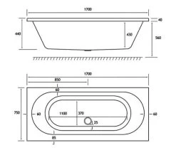 Joseph Miles Biscay Double Ended Straight Edge 5mm Acrylic White Bath -Bathroom Supplie Shop M700 2021 12 14 11 15 42 276