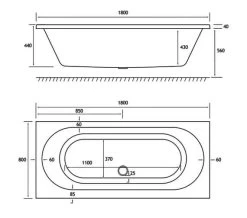 Joseph Miles Biscay Double Ended Straight Edge 5mm Acrylic White Bath -Bathroom Supplie Shop M700 2021 12 14 11 16 9 388