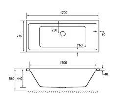 Joseph Miles Portland Double Ended Rectangular White Bath - 5mm Acrylic 14 Joseph Miles Portland Double Ended Rectangular White Bath - 5mm Acrylic -Bathroom Supplie Shop M700 2021 12 15 11 0 22 202