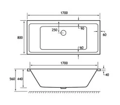 Joseph Miles Portland Double Ended Rectangular White Bath - 5mm Acrylic 15 Joseph Miles Portland Double Ended Rectangular White Bath - 5mm Acrylic -Bathroom Supplie Shop M700 2021 12 15 11 2 21 161