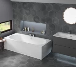Bathroom Supplie Shop 12 Joseph Miles Biscay Beauforte Reinforced Double Ended Straight Edge White Bath