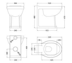 Hudson Reed Richmond Back-To-Wall WC Pan White 7 Hudson Reed Richmond Back-To-Wall WC Pan White -Bathroom Supplie Shop M700 2021 2 16 7 11 58 190