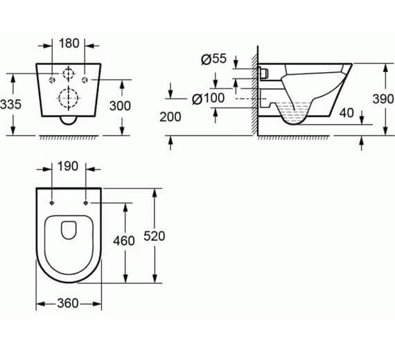 IMEX Arco Rimless Projection Wall Hung WC Pan 3 IMEX Arco Rimless Projection Wall Hung WC Pan - Image 3