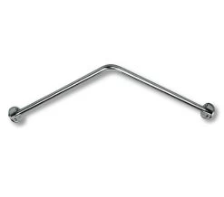 Delabie Angled Bright Polished Curtain Rail