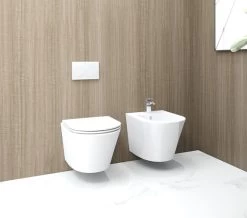 IMEX Arco 520mm White Wall Hung WC Pan With Fixing