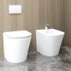 IMEX Arco White Back-To-Wall Bidet 550mm - B1088