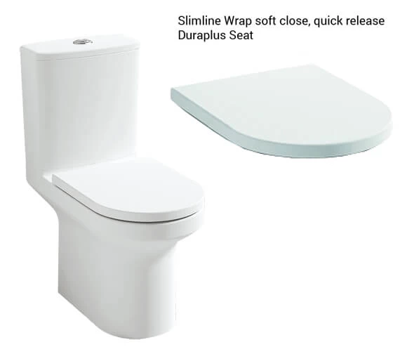 IMEX Alma 650mm Rimless Close Coupled White WC Pan With Cistern And Seat 6 IMEX Alma 650mm Rimless Close Coupled White WC Pan With Cistern And Seat - Image 6