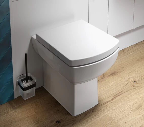 Saneux I-Line II Gloss-White Rimless Back To Wall WC Pan With Soft Close Seat And Cover 1 Saneux I-Line II Gloss-White Rimless Back To Wall WC Pan With Soft Close Seat And Cover