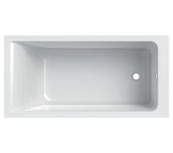 Geberit Renova Plan Rectangular Single Ended Acrylic Bath White With Feet