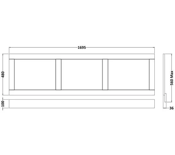 Hudson Reed Old London Bath Front Panel 2 Hudson Reed Old London Bath Front Panel - Image 2