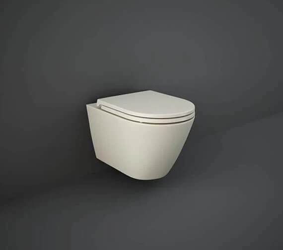 RAK Feeling Rimless Wall-Hung Matt White WC Pan And Soft Close Seat 7 RAK Feeling Rimless Wall-Hung Matt White WC Pan And Soft Close Seat - Image 7