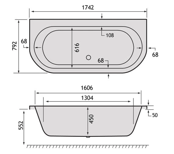 Carron Halcyon D 5mm Acrylic Luxurious Double Ended White Bath 1750 X 800mm 3 Carron Halcyon D 5mm Acrylic Luxurious Double Ended White Bath 1750 X 800mm - Image 3