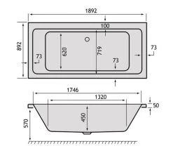 Carron Quantum Duo White Double Ended Acrylic Bath 5mm - 1900 X 900mm 6 Carron Quantum Duo White Double Ended Acrylic Bath 5mm - 1900 X 900mm -Bathroom Supplie Shop M700 2022 1 5 13 16 53 565