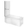 Joseph Miles Destry P-Shape 0 Tap-Hole Shower Bath Pack