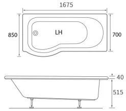 Joseph Miles Destry P-Shape 0 Tap-Hole Shower Bath Pack -Bathroom Supplie Shop M700 2022 10 11 15 19 42 605