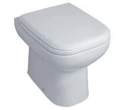 Essential Violet Back To Wall White WC Pan With Soft Close Seat