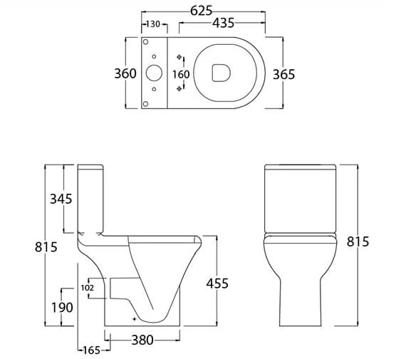 Essential Lily White Comfort Height Open Back WC Pack 2 Essential Lily White Comfort Height Open Back WC Pack - Image 2