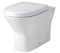 Essential IVY Comfort Height White Back To Wall Toilet With Soft Close Seat