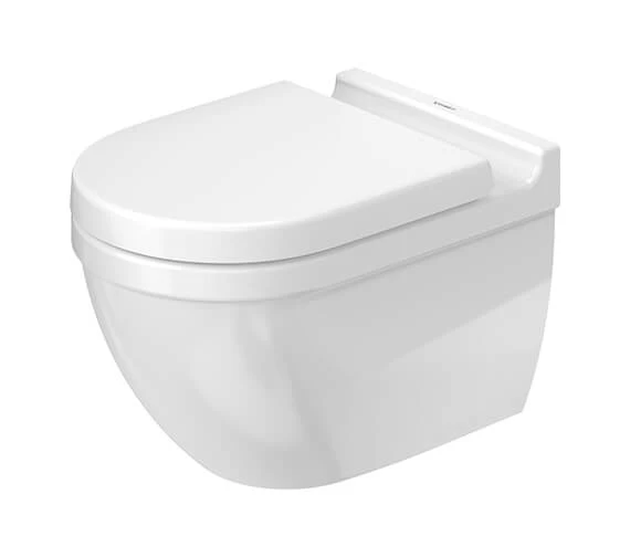 Duravit Starck 3 Rimless Wall Mounted Toilet - 2527090000 2 Duravit Starck 3 Rimless Wall Mounted Toilet - 2527090000 - Image 2