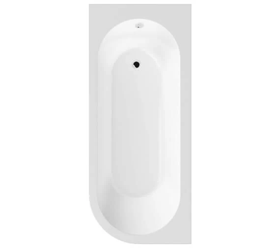 Nuie Crescent 1700 X 725mm White Back-To-Wall Bath 2 Nuie Crescent 1700 X 725mm White Back-To-Wall Bath - Image 2