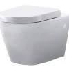 Essential IVY Wall Hung White Toilet Pan With Soft Close Seat