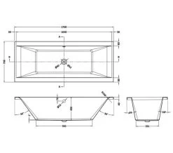 Hudson Reed Asselby Square 1700mm Double Ended Eternalite Acrylic Bath -Bathroom Supplie Shop M700 2022 12 29 10 12 26 554